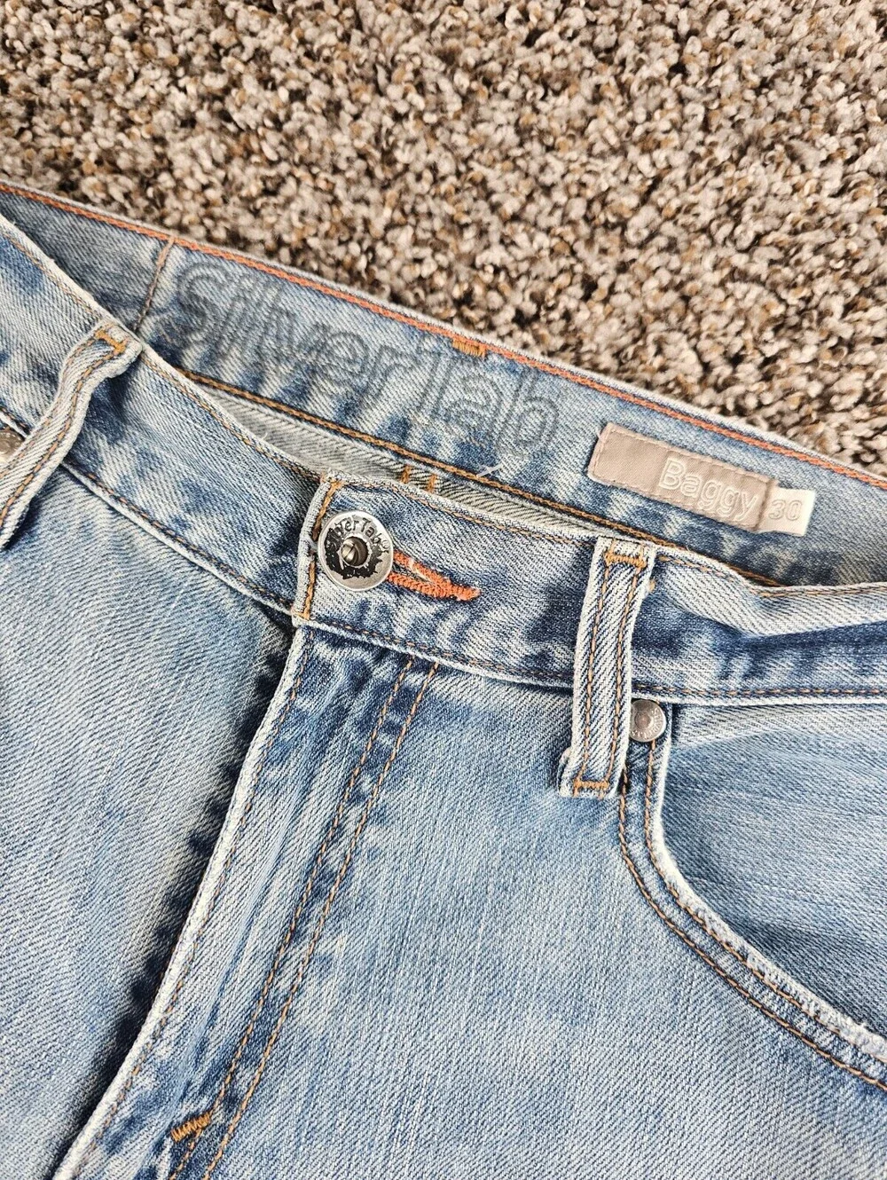 Levis Silvertab Baggy Jeans Men’s 30x32 Light Wash Loose Fit Y2K Skate Denim